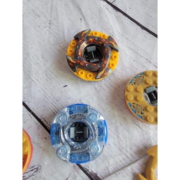 Lego Ninjago Spinner Lot Of 9 Bases And Tops - Picture 2 of 7
